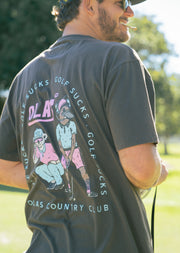 GOLF SUCKS TEE BROWN