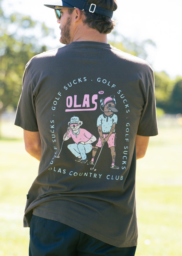 GOLF SUCKS TEE BROWN