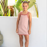 COCONUT STRIPE MINI DRESS