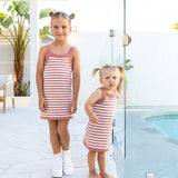 COCONUT STRIPE MINI DRESS